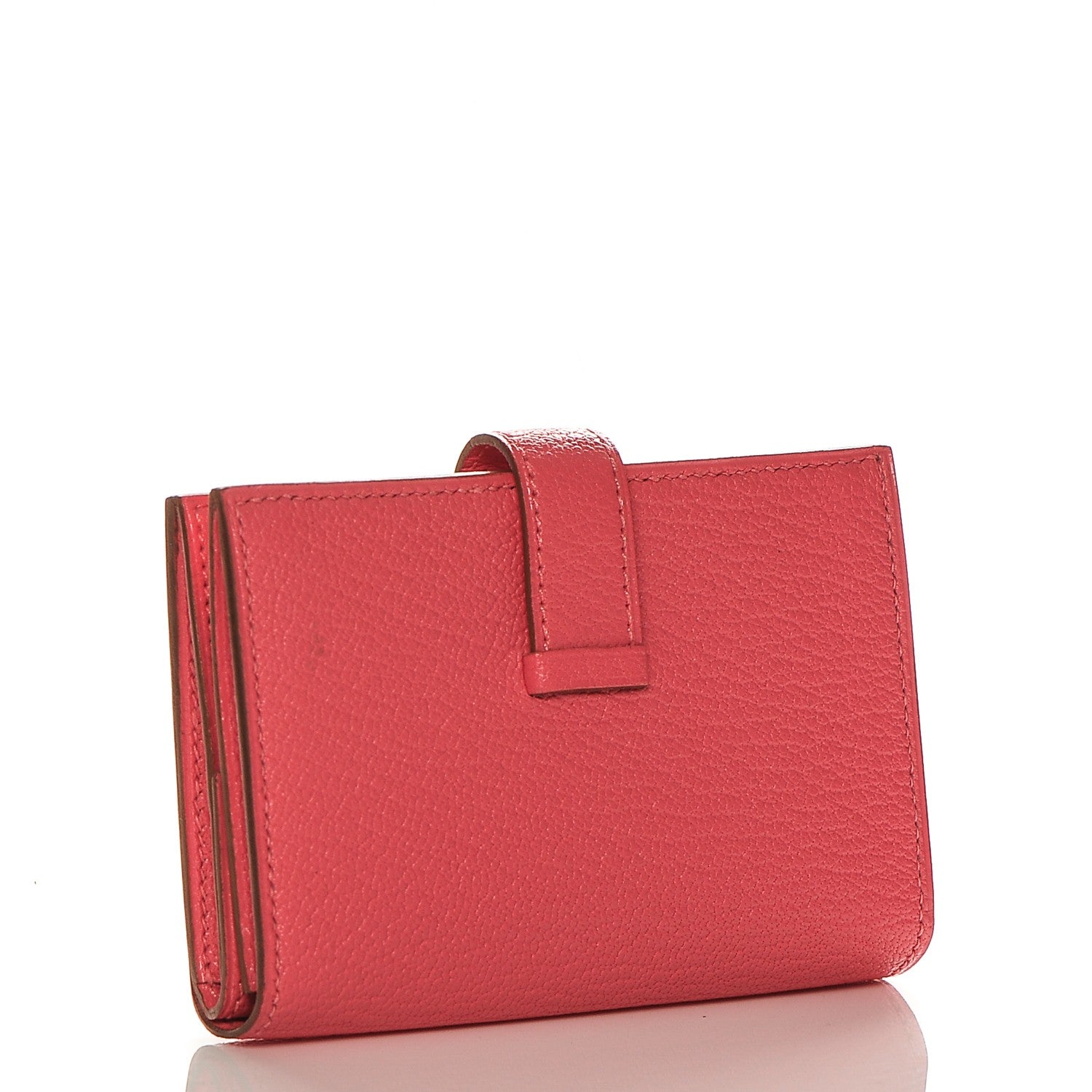 Hermes Chevre Mysore Mini Bearn Wallet Rose Azalee 3 of 6