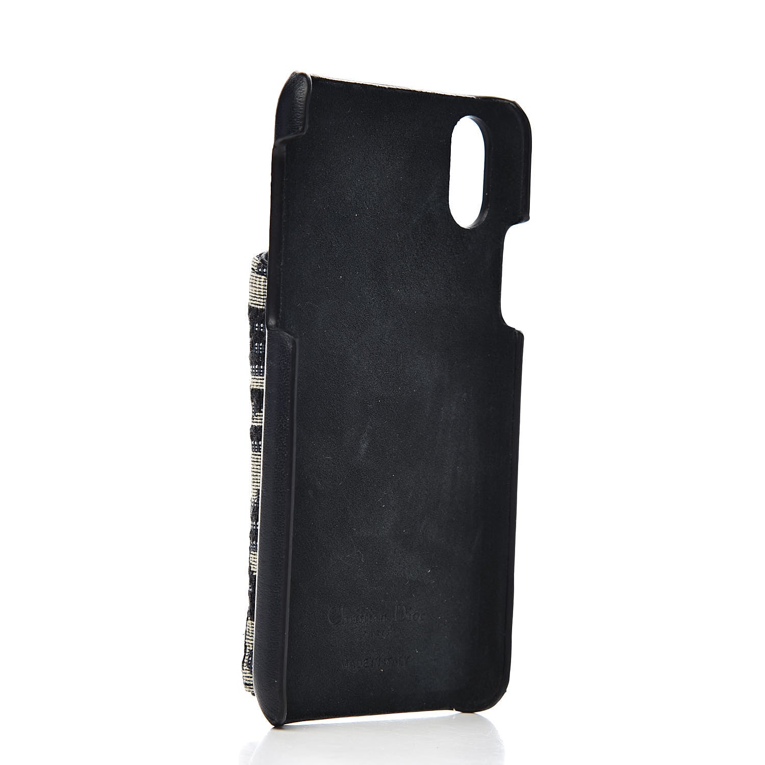 Christian Dior Oblique Calfskin Saddle iPhone X Case Blue 3 of 5