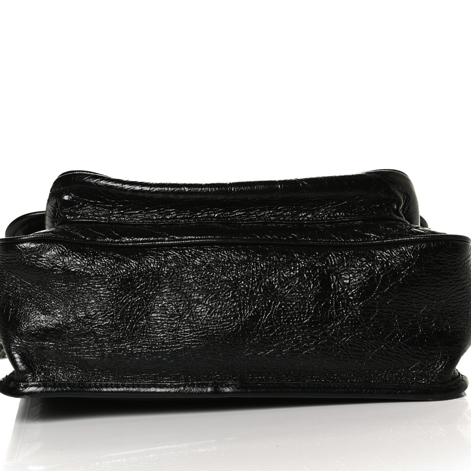 Saint Laurent Crinkled Calfskin Matelasse Monogram Medium Niki Chain Satchel Black 12 of 14