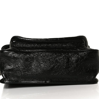 Saint Laurent Crinkled Calfskin Matelasse Monogram Medium Niki Chain Satchel Black 12 of 14