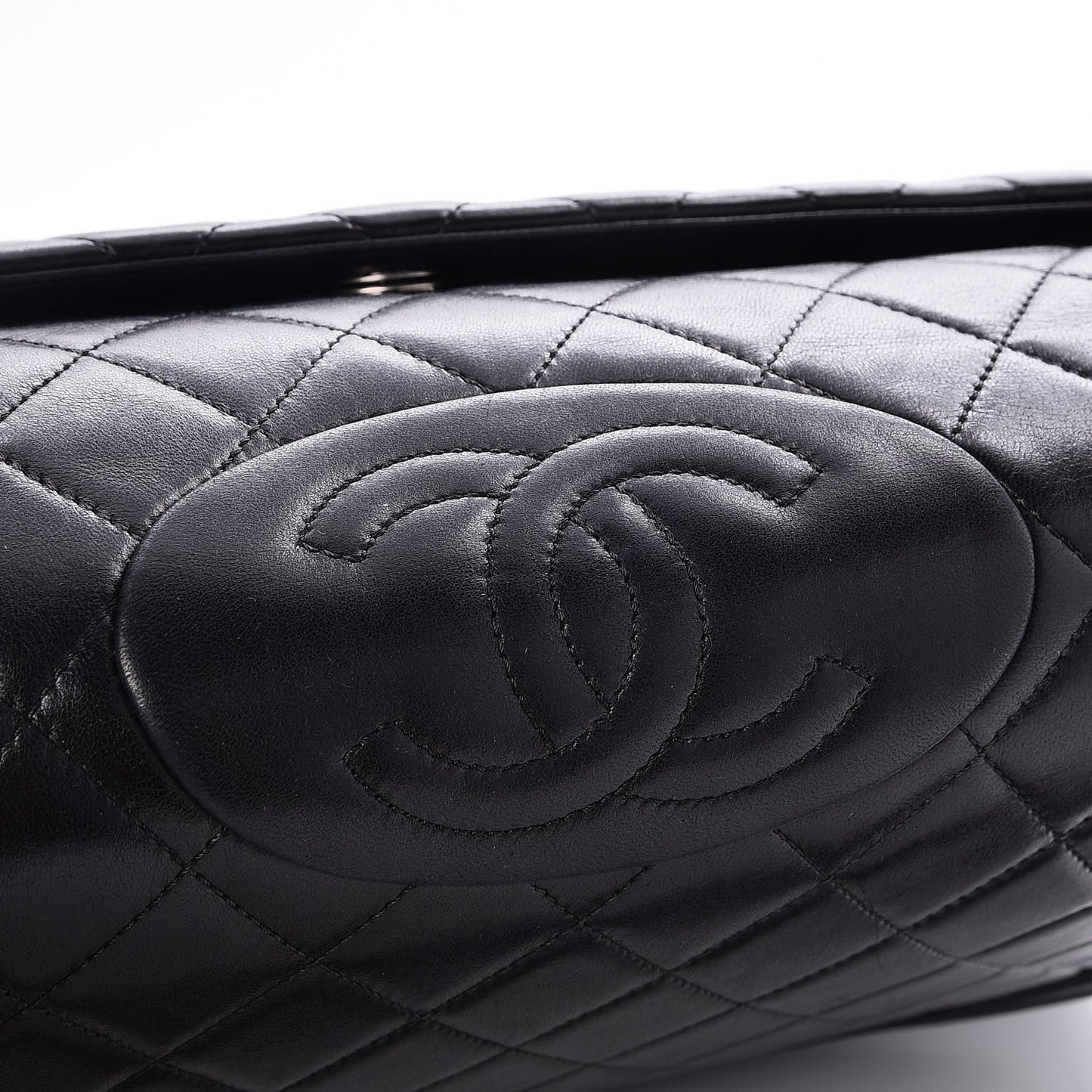 Lambskin Quilted Large Antik Boy Flap Black