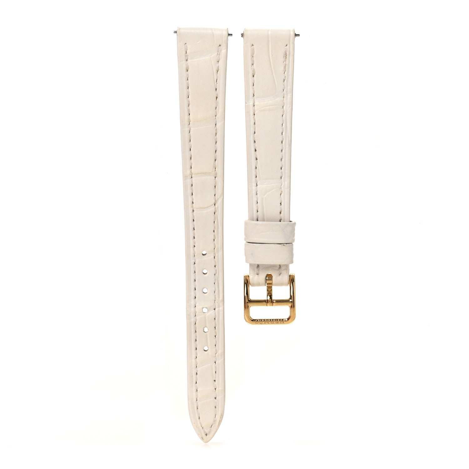 Hermes Matte Alligator Heure H Hour Watch Strap White 1 of 8