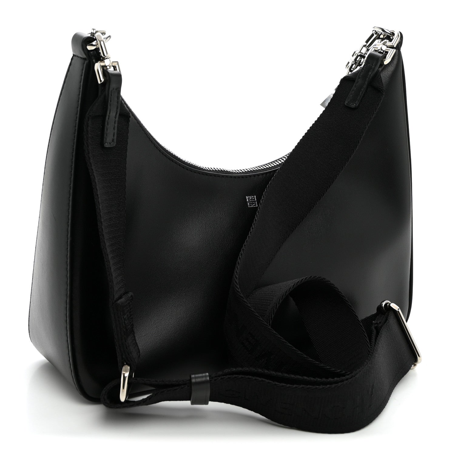 Givenchy Smooth Calfskin Small Moon Cut Out Shoulder Bag Black 3 of 10