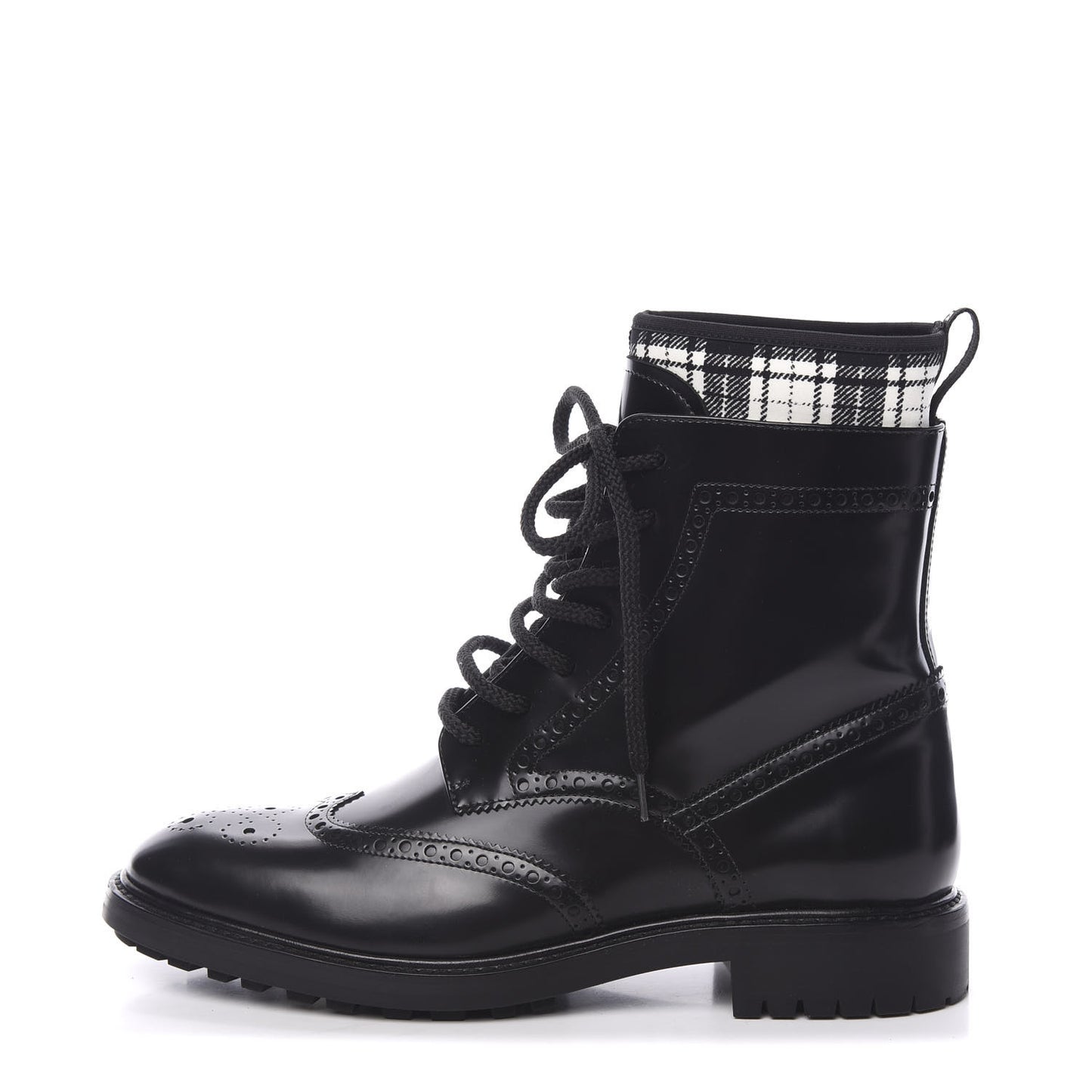 Calfskin D-Order Low Boot 40 Black White