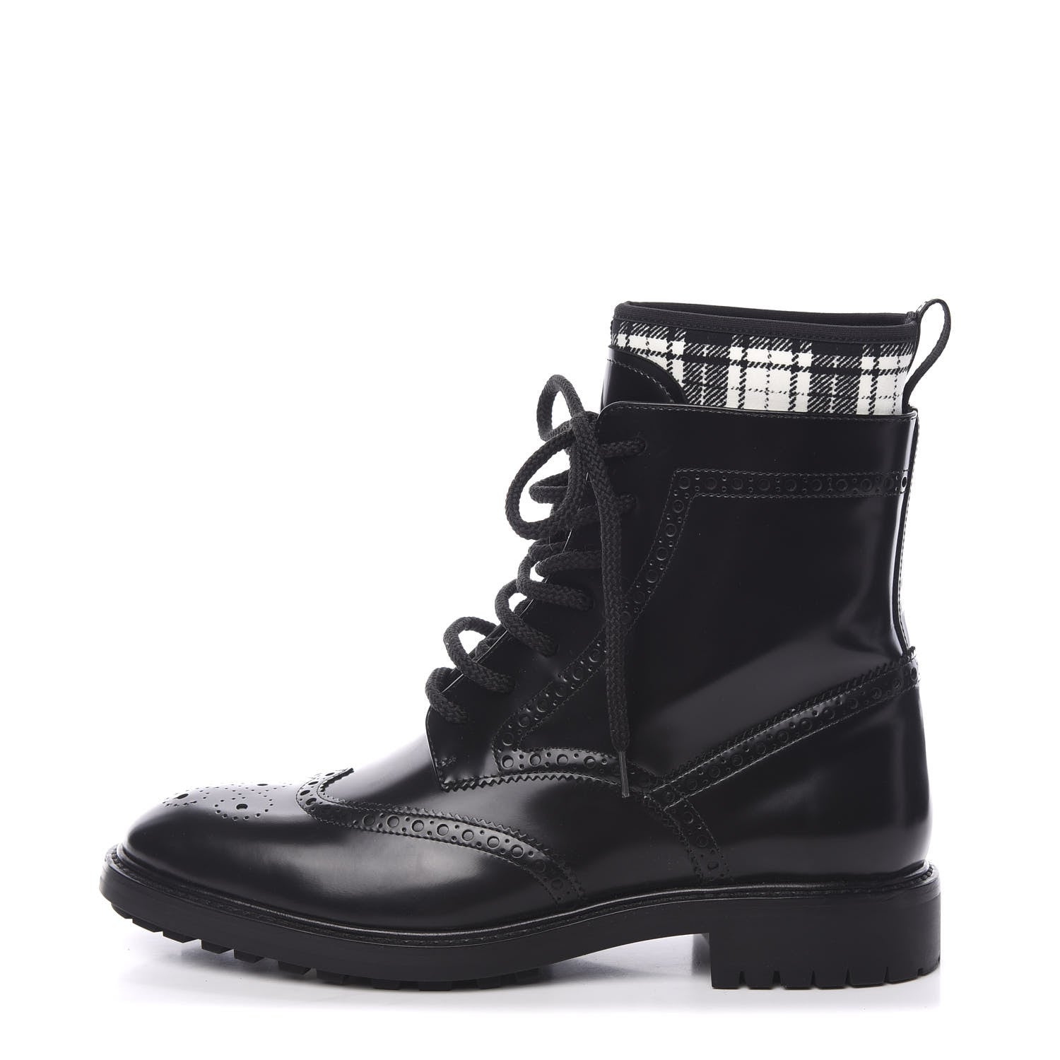 Christian Dior Calfskin D-Order Low Boot 40 Black White 1 of 9