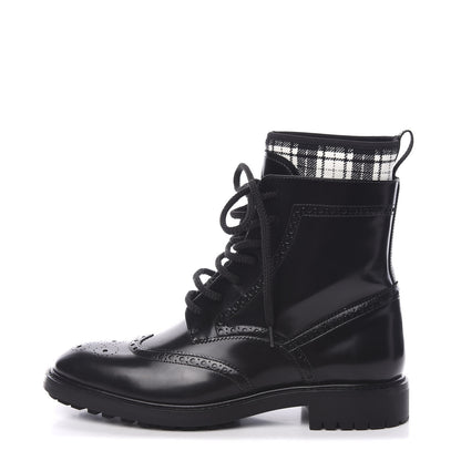 Christian Dior Calfskin D-Order Low Boot 40 Black White 1 of 9