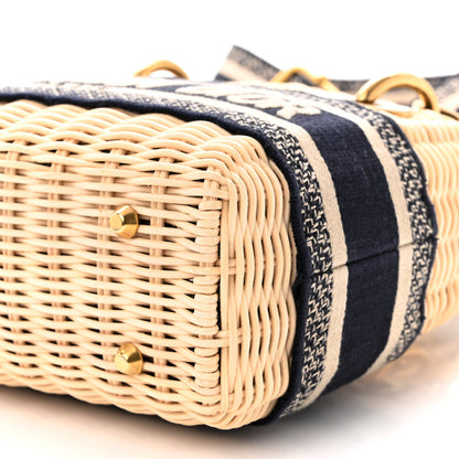 Christian Dior Wicker Oblique Mini Lady Dior Bag Blue 8 of 8