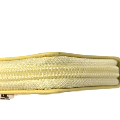 Chanel Lambskin Quilted Zip Around Boy Coin Purse Wallet Yellow 9 of 10