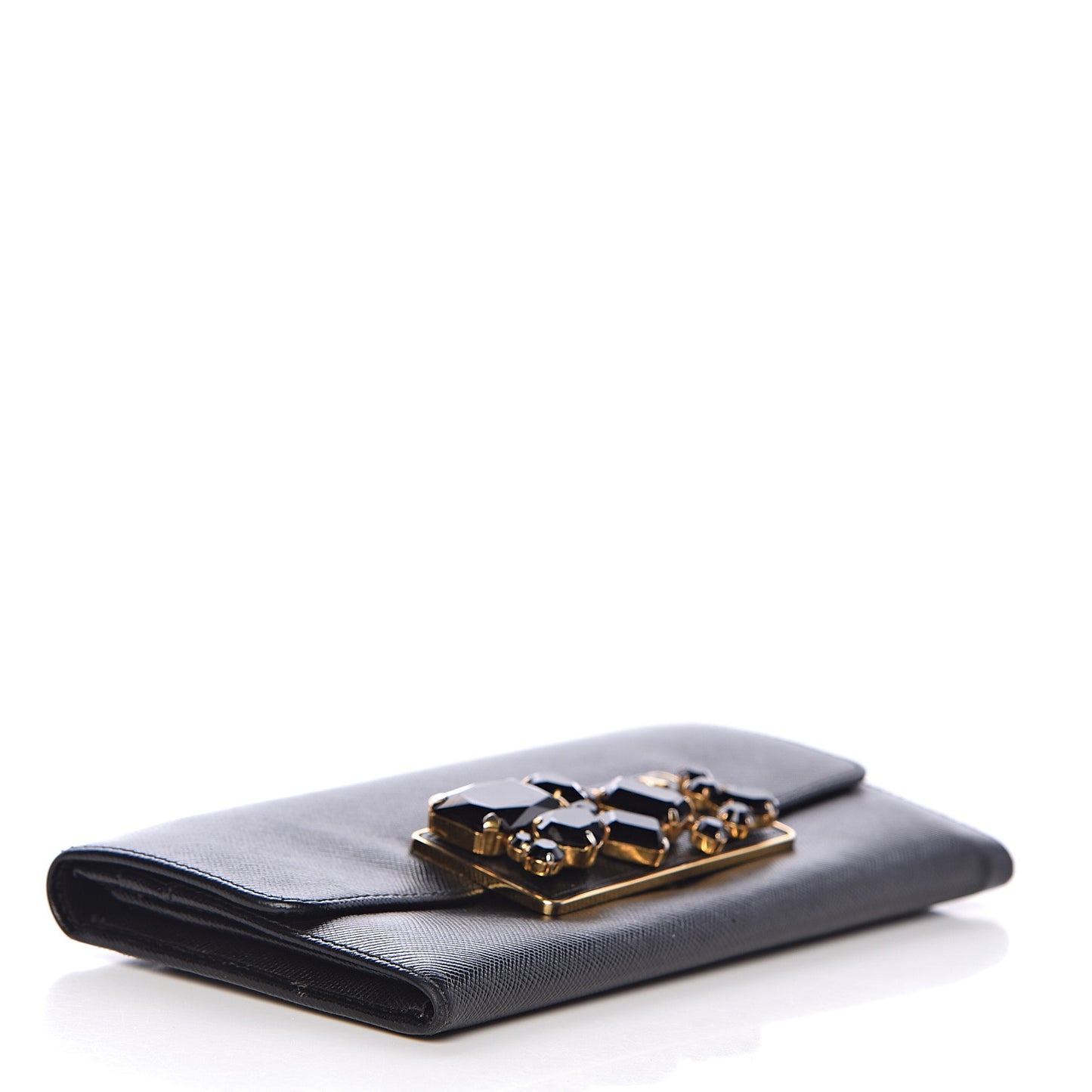 Saffiano Stones Continental Wallet Black