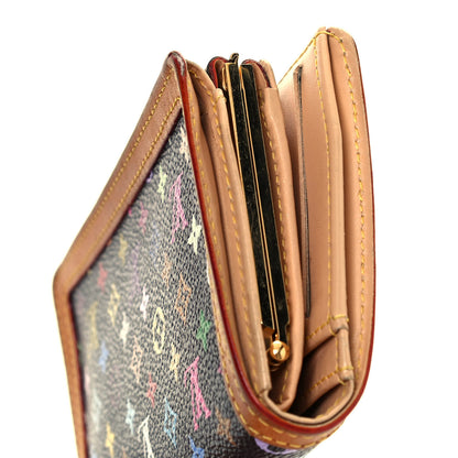 Louis Vuitton Monogram Multicolor French Purse Wallet Black 14 of 14