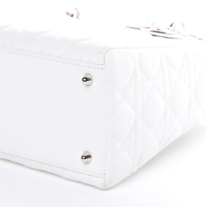 Christian Dior Lambskin Cannage Medium Lady Dior White 12 of 14