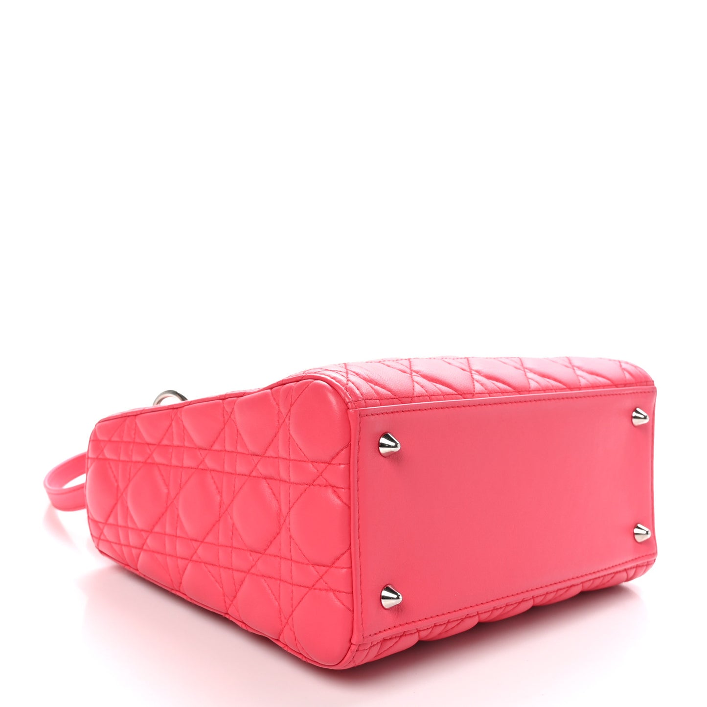 Lambskin Cannage Medium Lady Dior Fuchsia