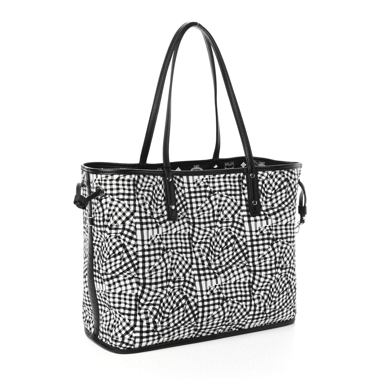 MCM Visetos Medium Project Reversible Shopper Tote Black 5 of 14