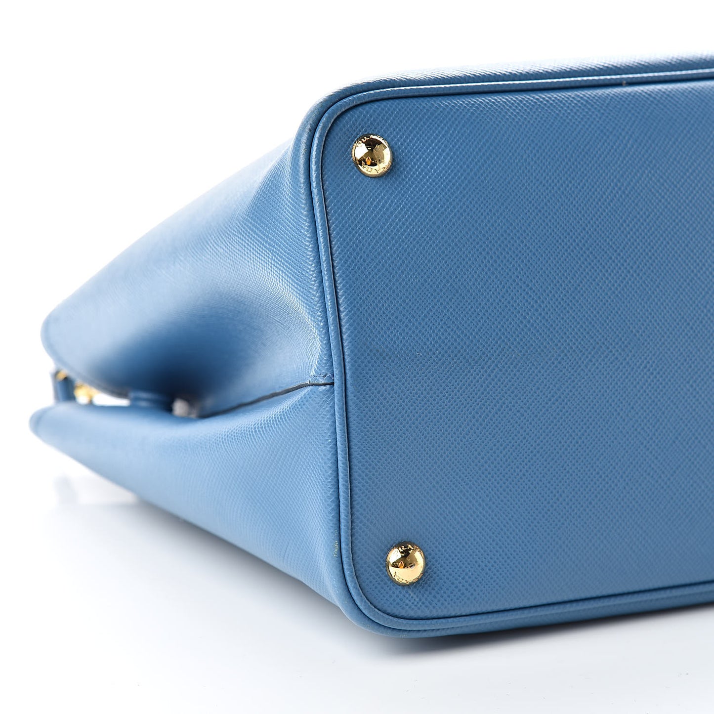 Saffiano Cuir Large Double Bag Cobalto