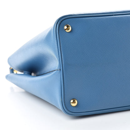 Prada Saffiano Cuir Large Double Bag Cobalto 9 of 16