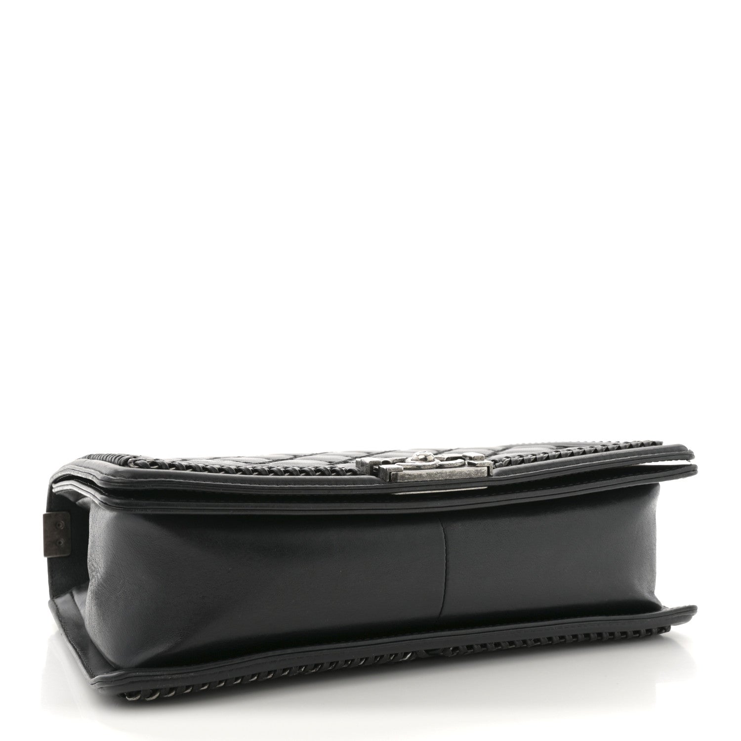 Chanel Calfskin Quilted Medium Top Handle Boy Flap Black 4 of 10