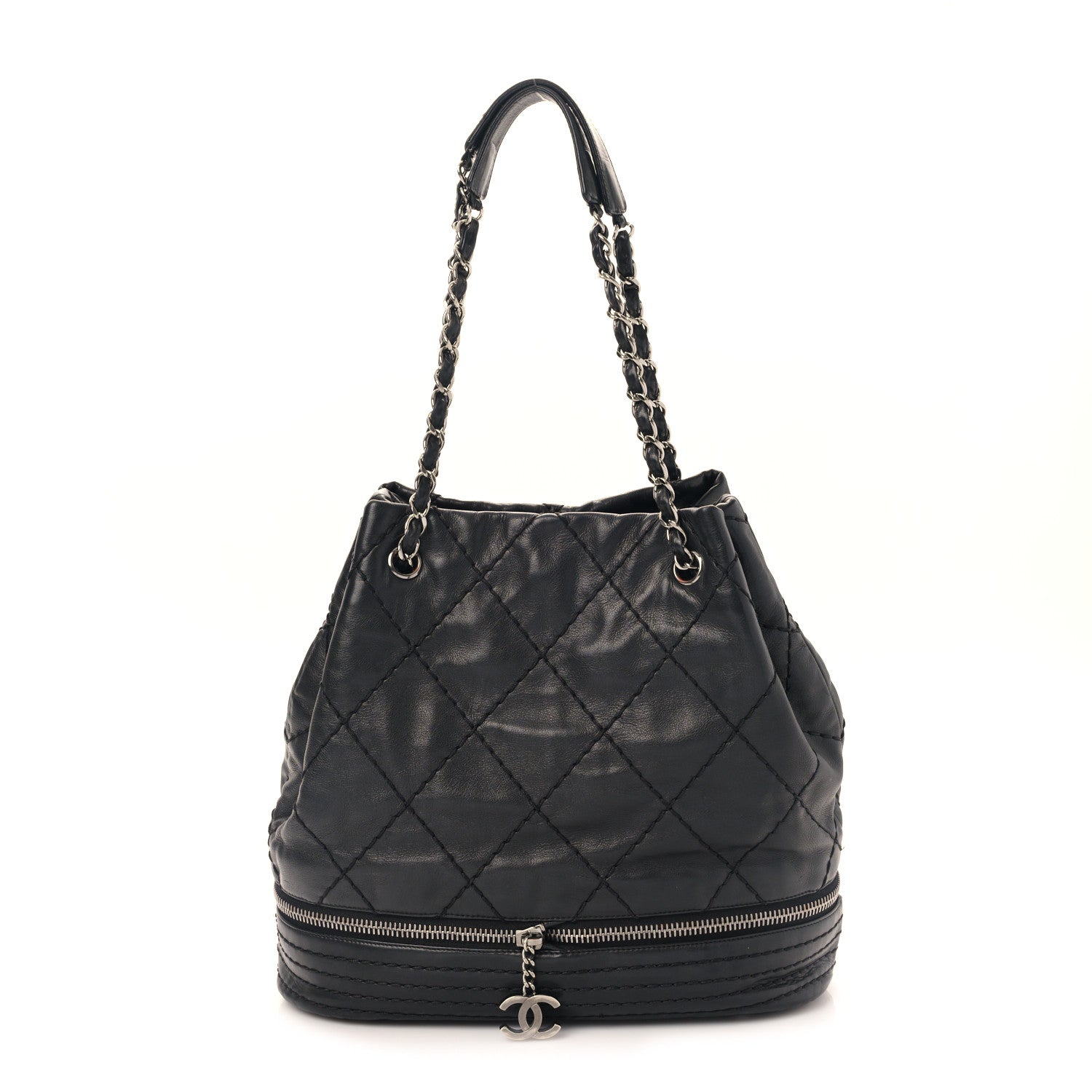 Chanel Lambskin Expandable Tote Black 1 of 9