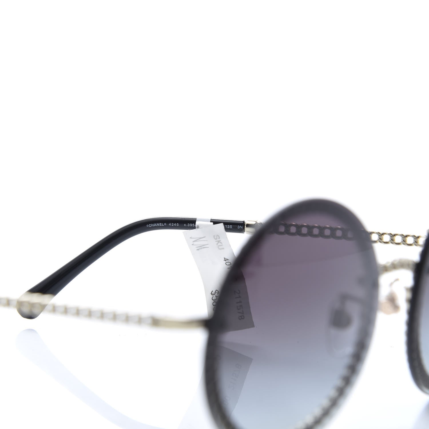 Chanel Round Chain Sunglasses 4245 Gold 8 of 11