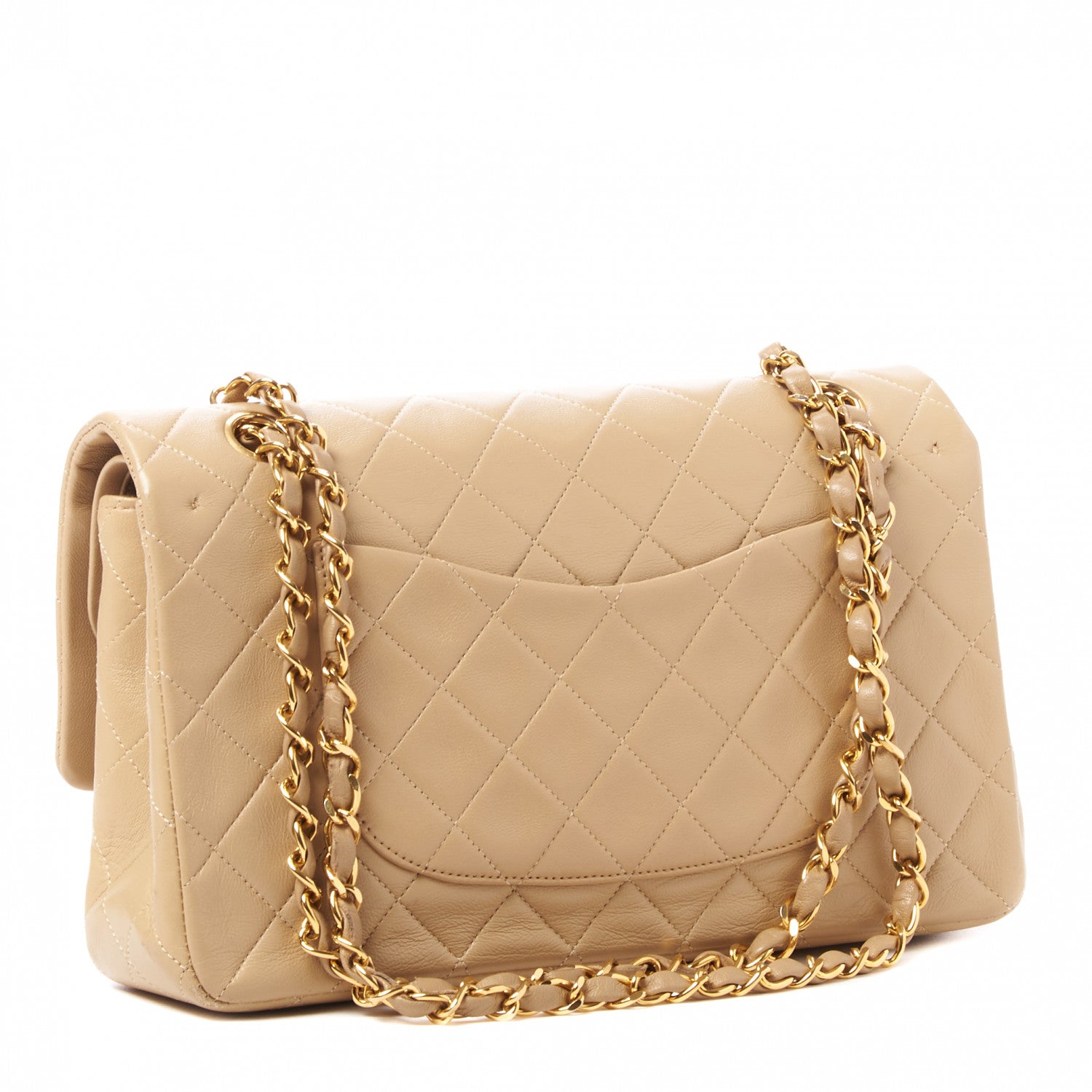 Chanel Lambskin Quilted Medium Double Flap Beige 3 of 10