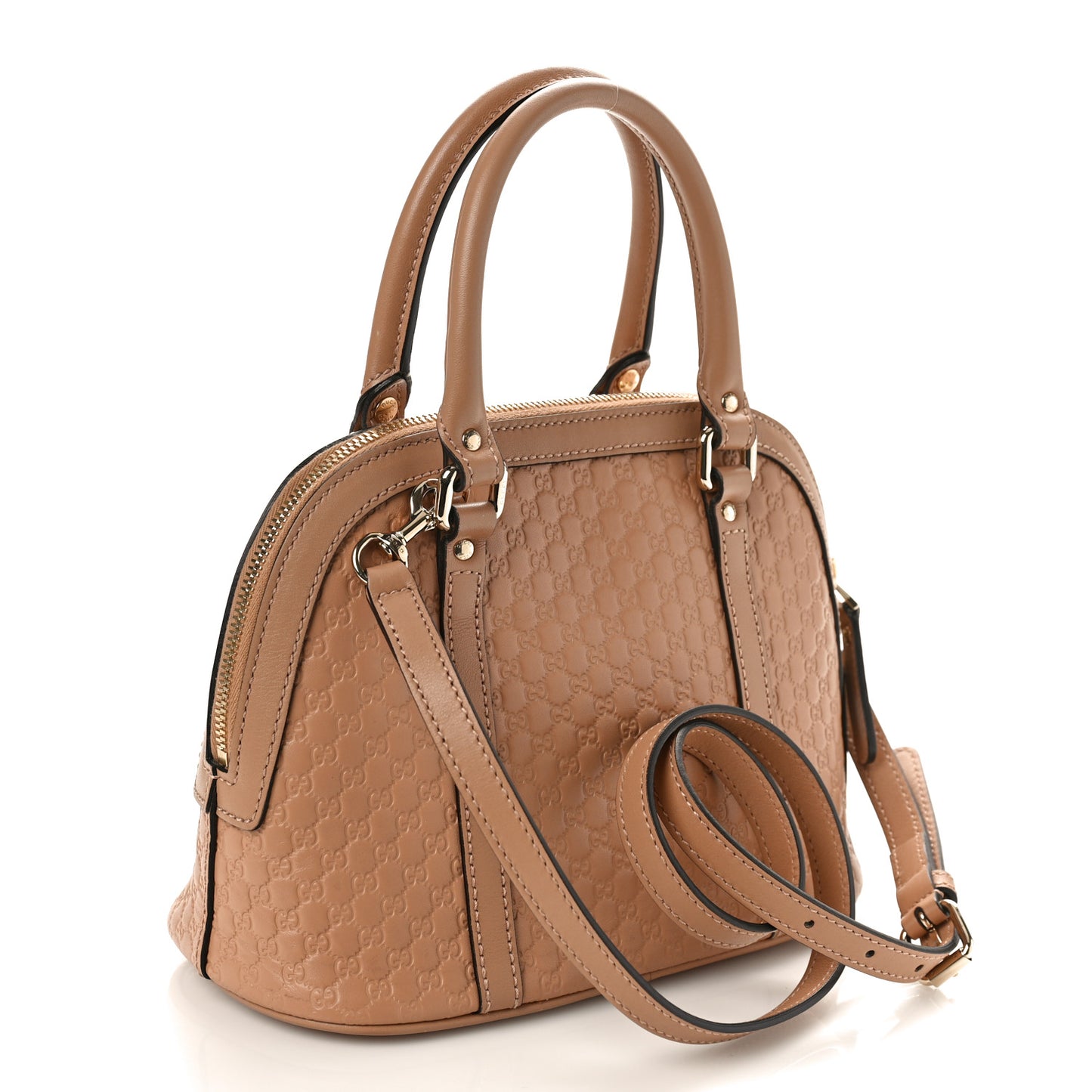 Soft Microguccissima Mini Dome Bag Camelia