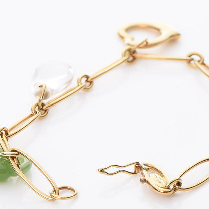 Tiffany 18K Yellow Gold Elsa Peretti Five Stone Charm Bracelet 7 of 8