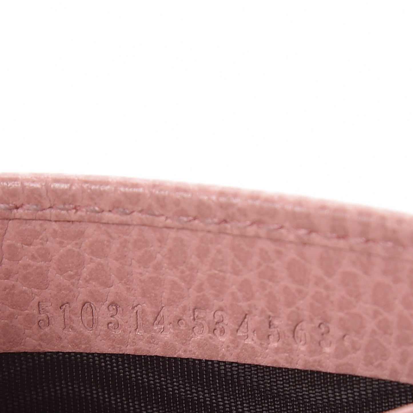 Dollar Calfskin Interlocking G Chain Wallet Soft Pink