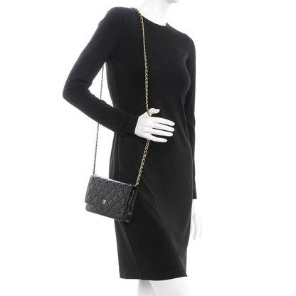 Chanel Caviar Quilted Wallet On Chain WOC Black 2 of 9