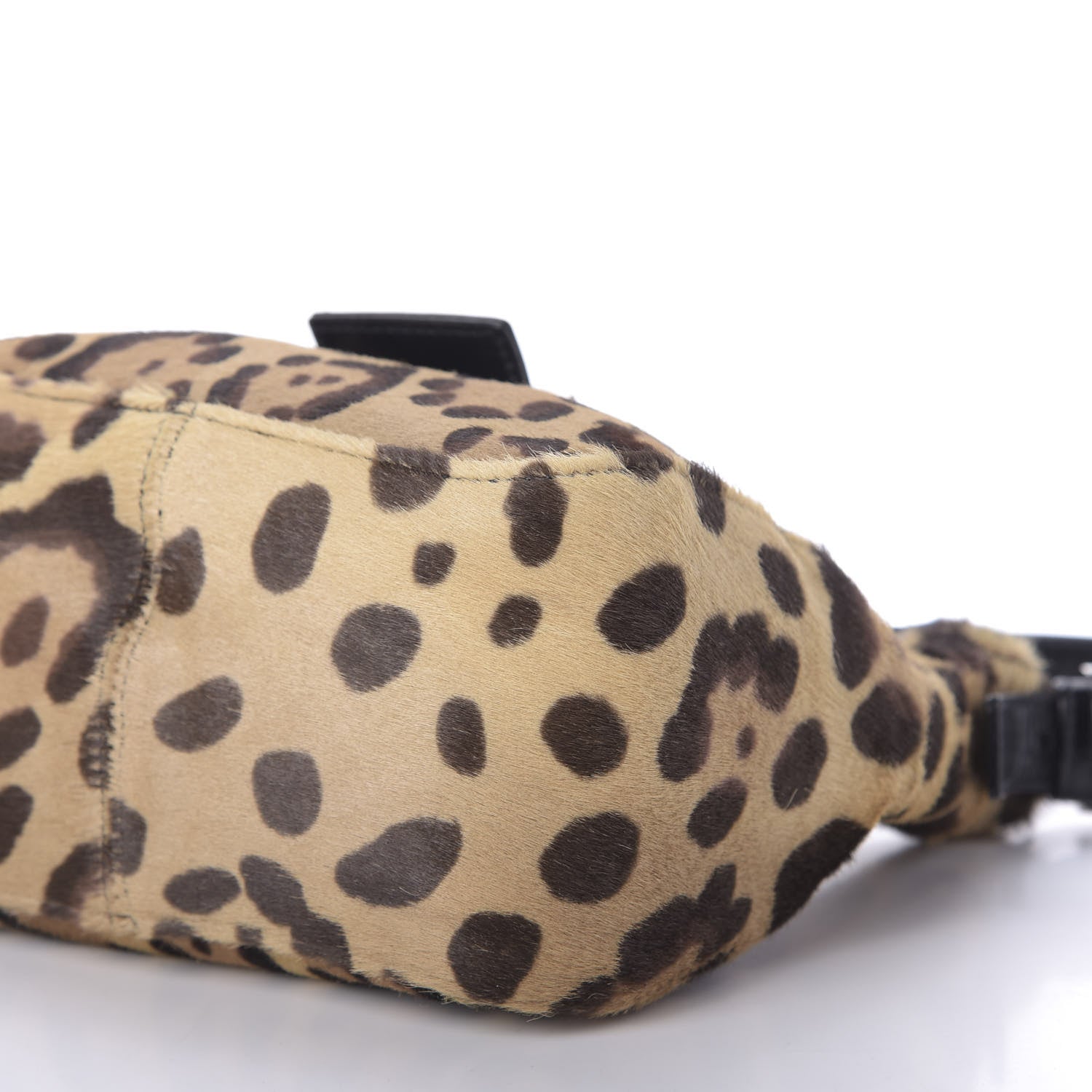 Fendi Calf Hair Leopard Print Shoulder Bag Brown 7 of 9