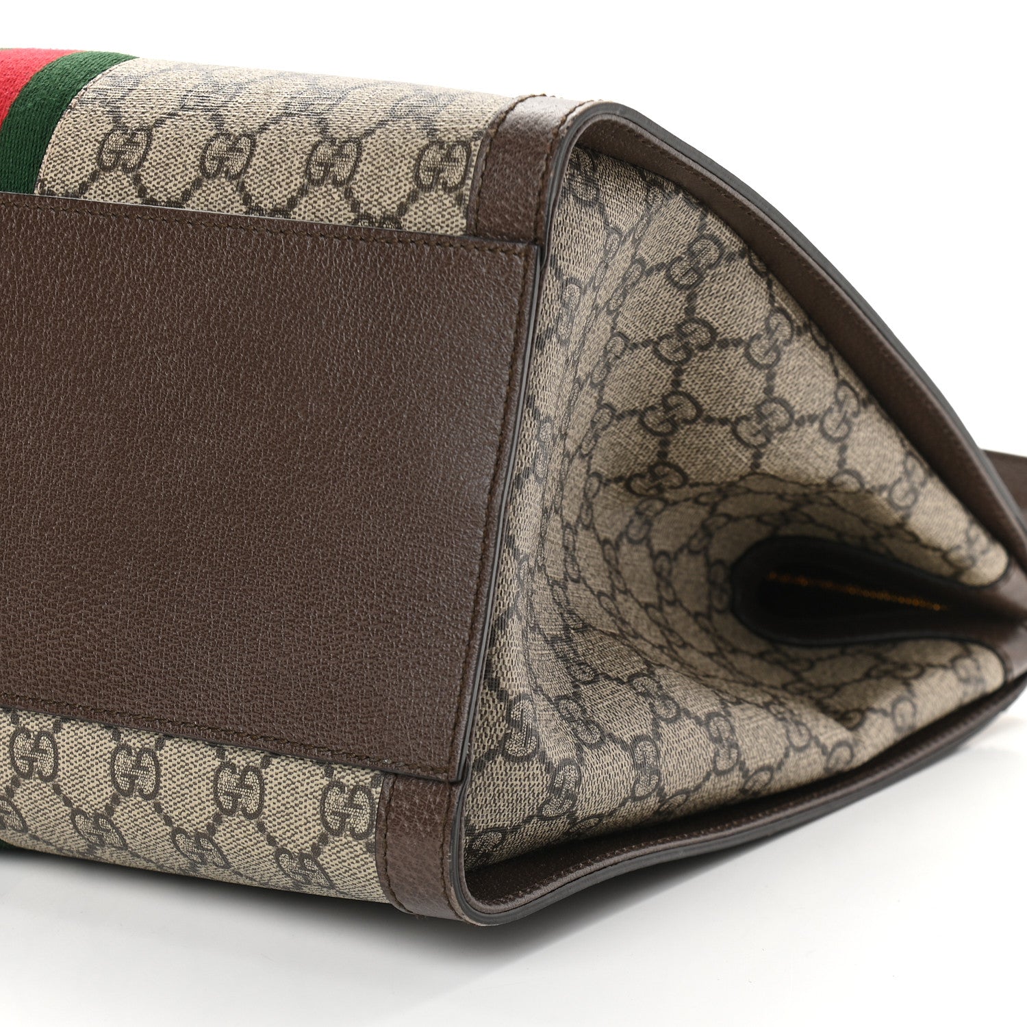 Gucci GG Supreme Monogram Web Medium Ophidia Tote Bag Brown 9 of 9