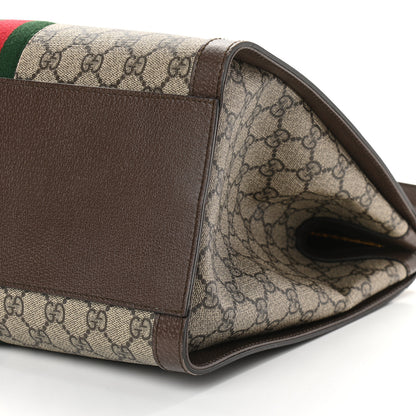 Gucci GG Supreme Monogram Web Medium Ophidia Tote Bag Brown 9 of 9