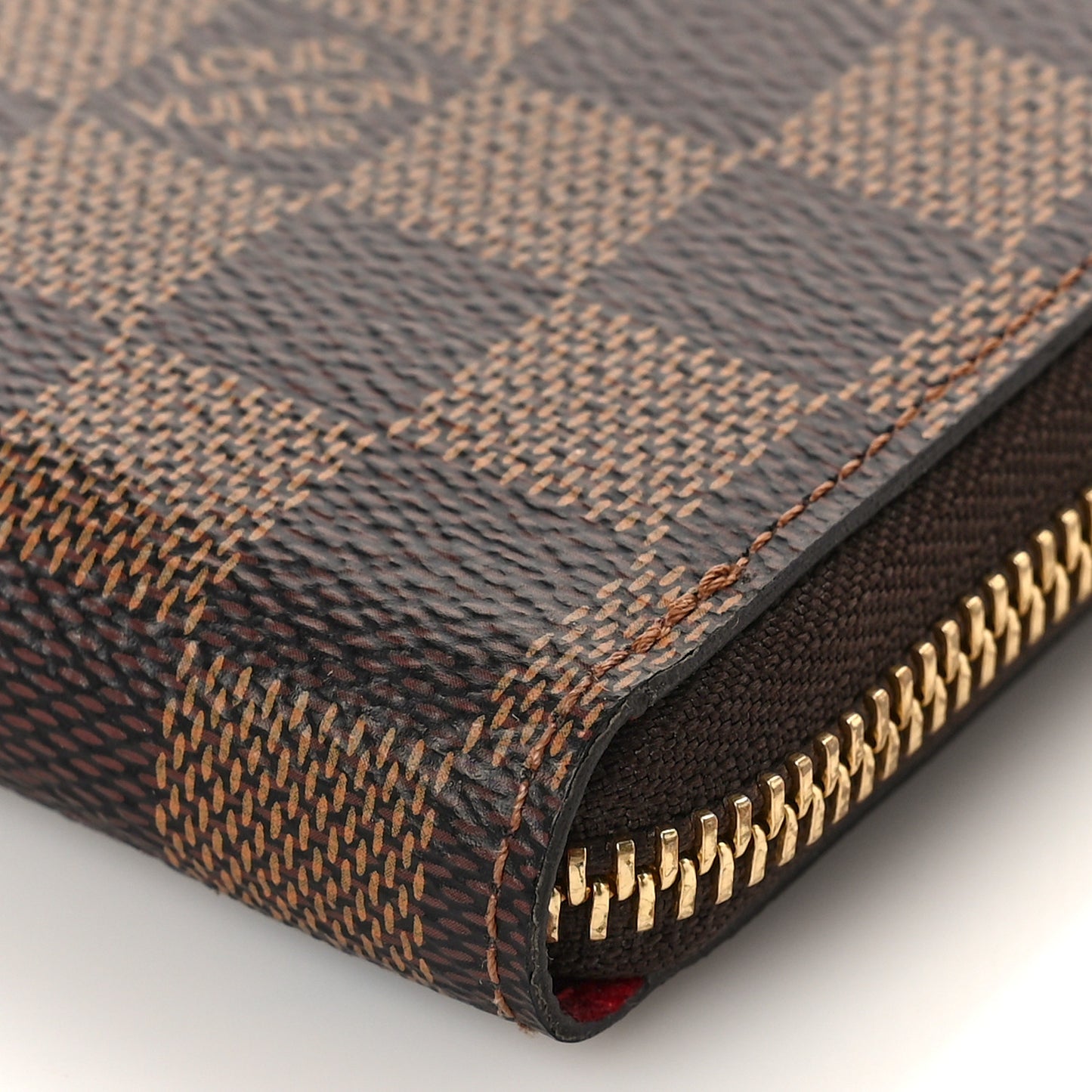 Damier Ebene Clemence Wallet Cherry