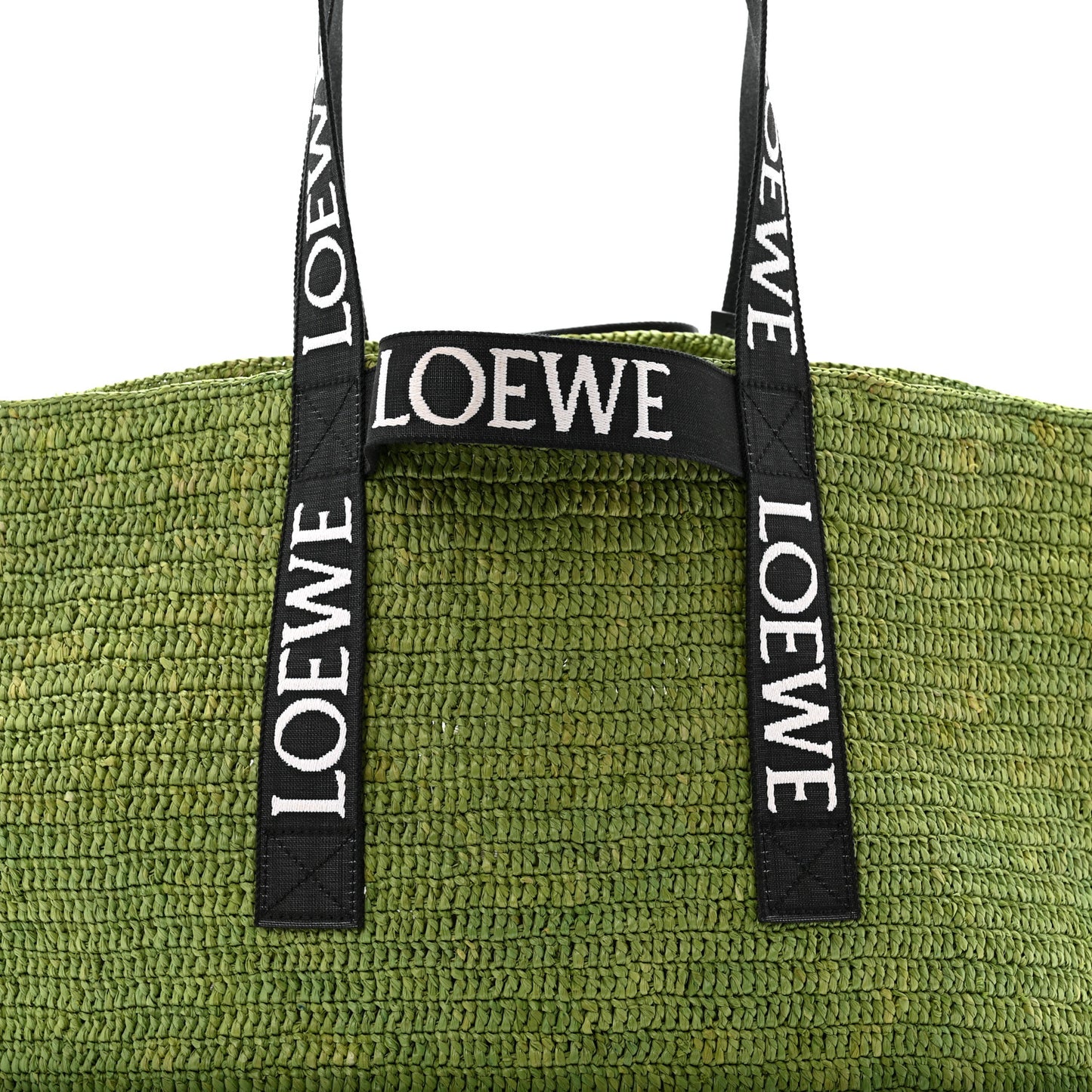 Raffia Paulas Ibiza Fold Shopper Tote Green