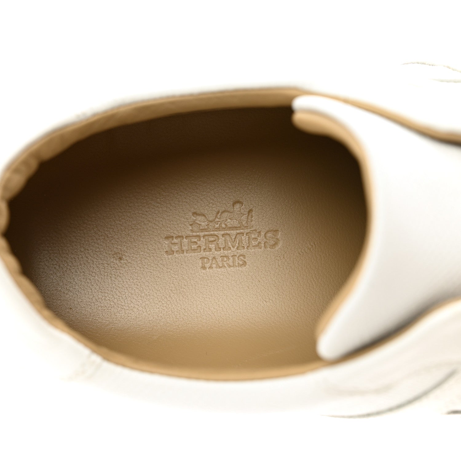 Hermes Epsom Mens Boomerang Sneakers 39 White 7 of 9
