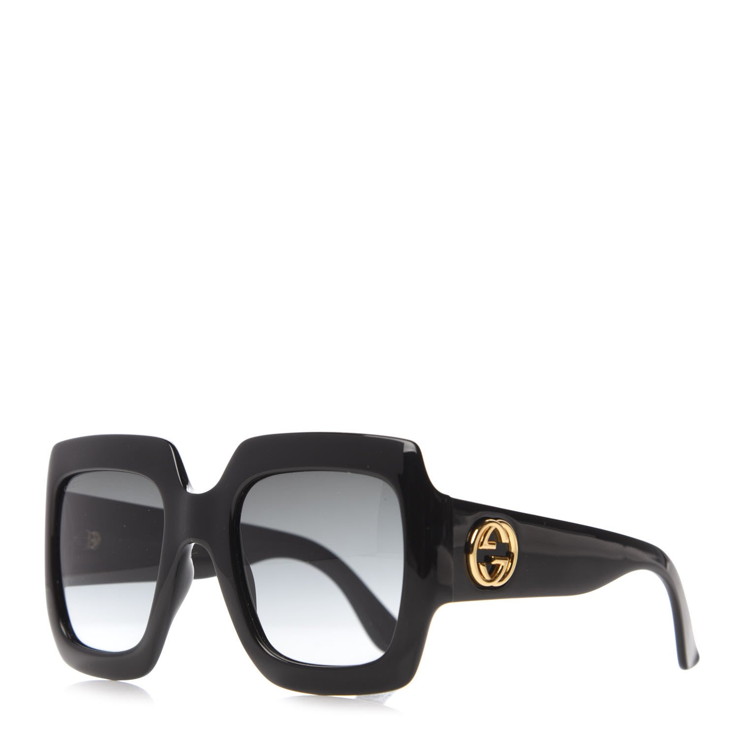 Gucci Acetate Square Frame Sunglasses GG0053S Black 1 of 8
