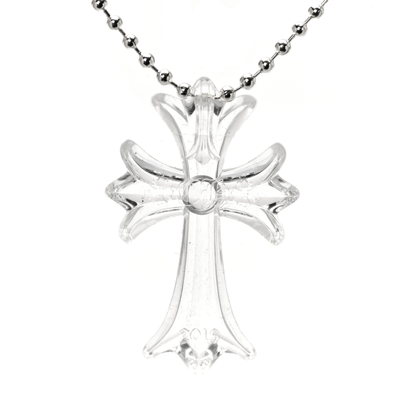 Chrome Hearts Metal Silicone Silichrome Cross Pendant Necklace Clear 4 of 7