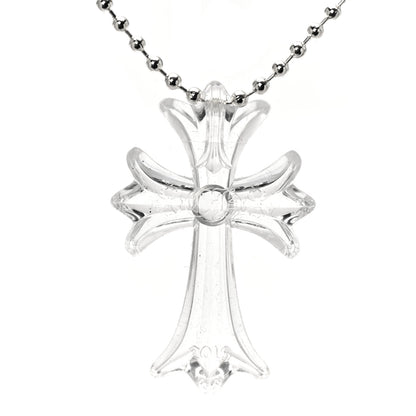 Chrome Hearts Metal Silicone Silichrome Cross Pendant Necklace Clear 4 of 7
