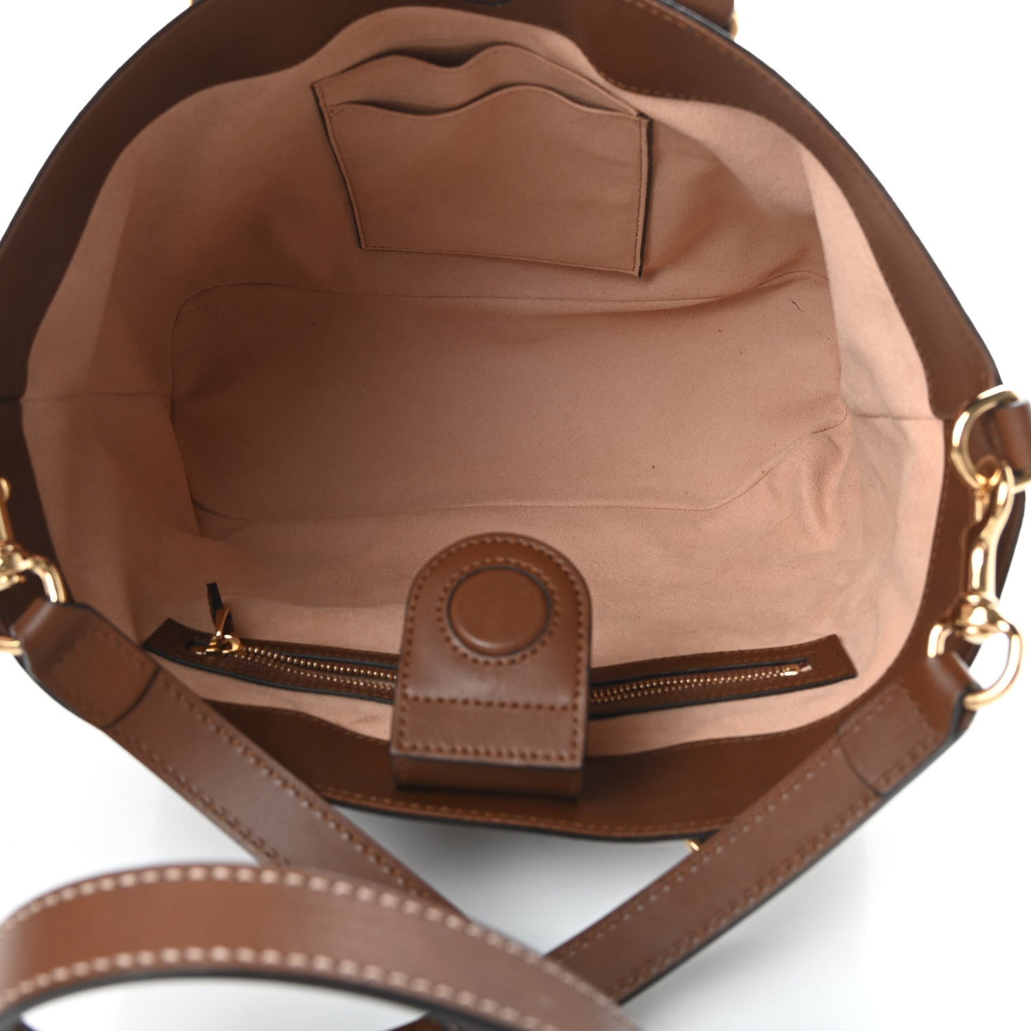 Gucci Soft GG Supreme Monogram Small Crossbody Tote Beige Cuir 5 of 10