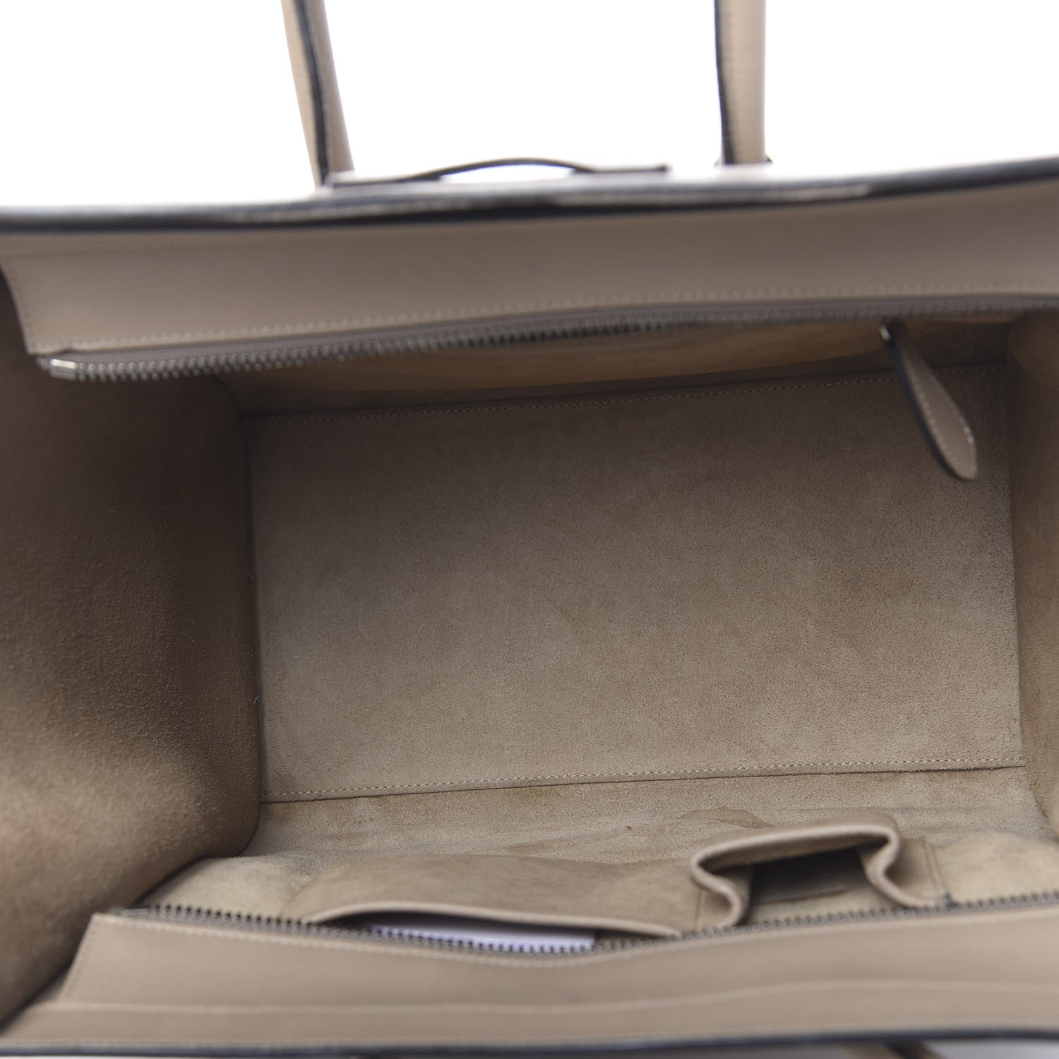 Celine Drummed Calfskin Mini Luggage Dune 5 of 23