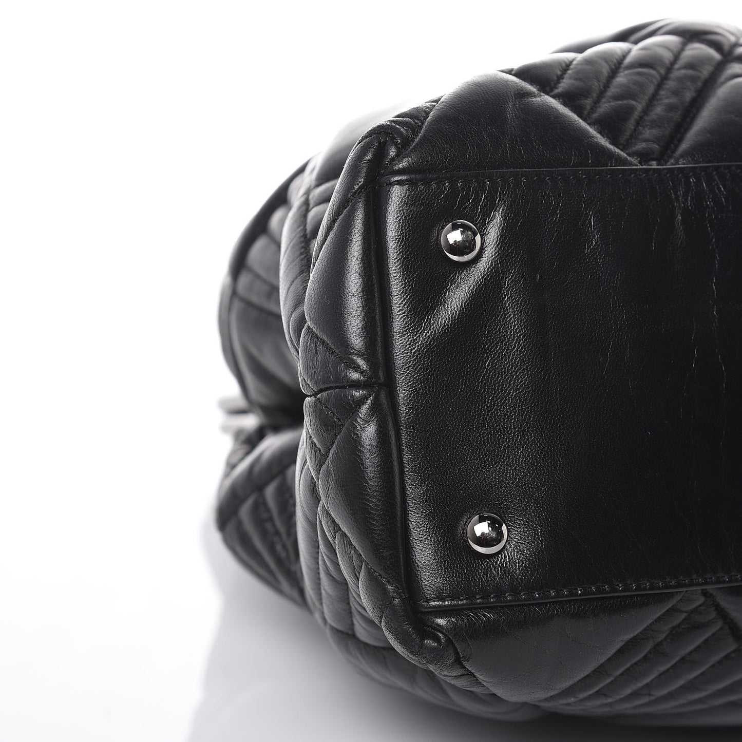 Lambskin Large In and Out Tote Black