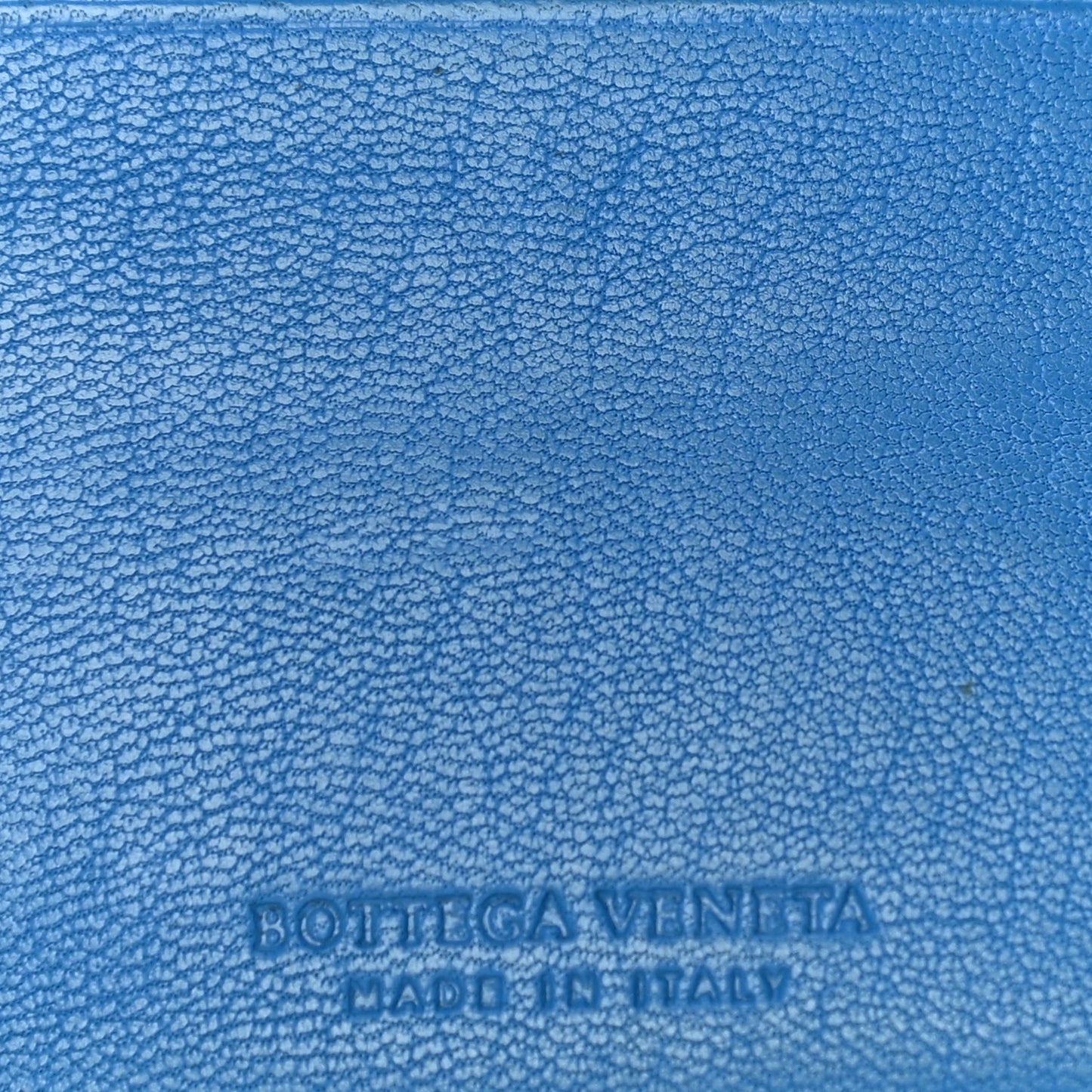 Nappa Intrecciato Bi-Fold Wallet Blue