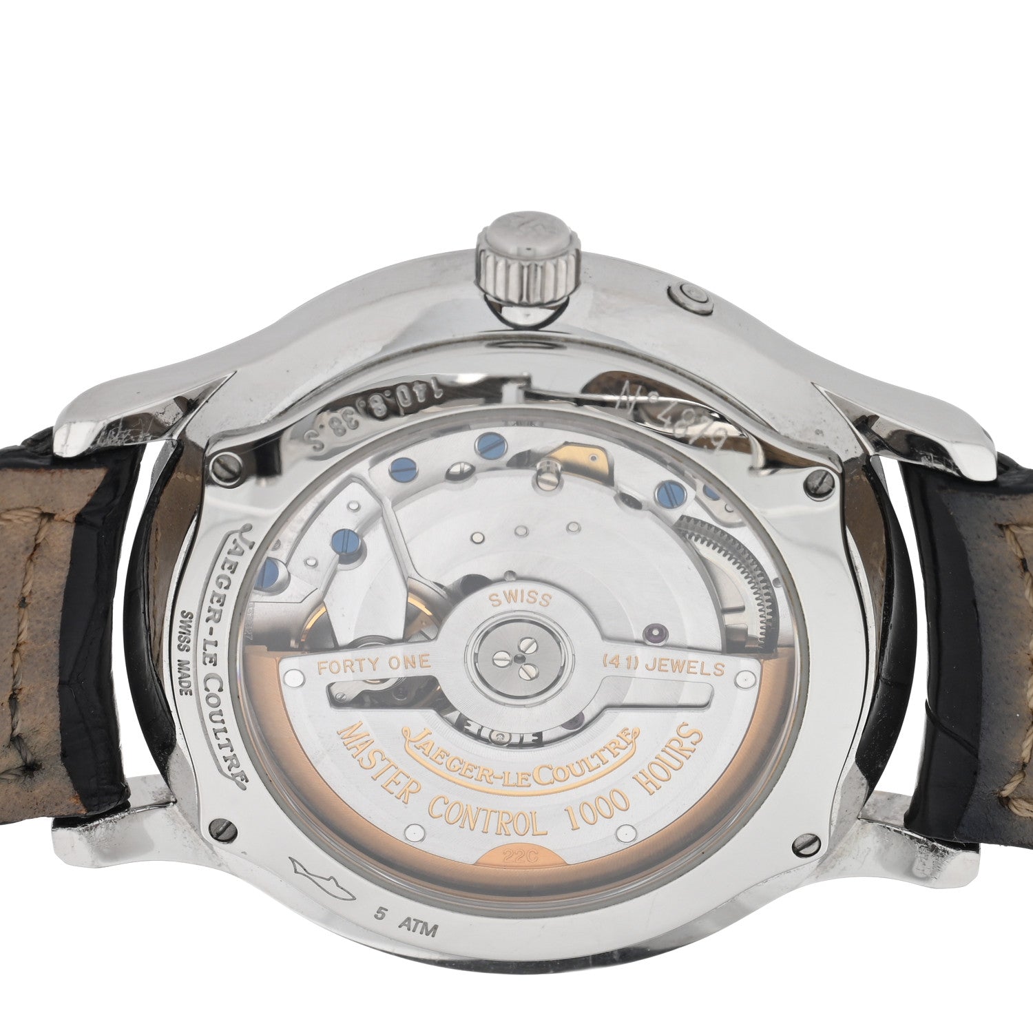 Jaeger-LeCoultre Stainless Steel Alligator 37mm Master Control Reserve de Marche Automatic Watch Q1378420 4 of 4