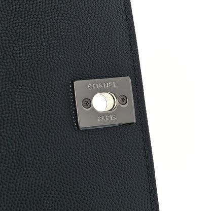 Chanel Caviar Chevron Quilted Mini Coco Handle Flap Black 9 of 12