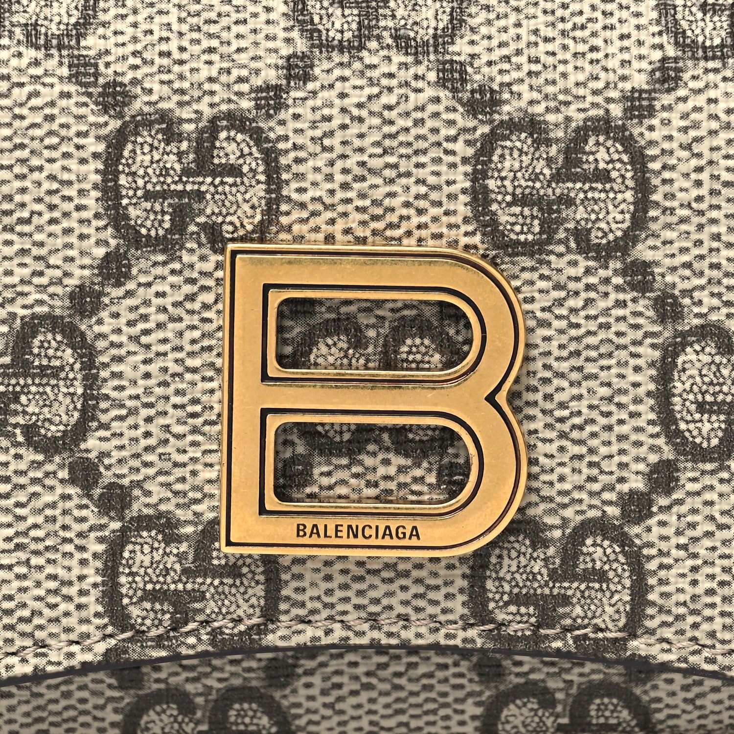 Gucci X BALENCIAGA GG Supreme Monogram Card Case Wallet Beige Ebony 8 of 10