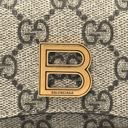Gucci X BALENCIAGA GG Supreme Monogram Card Case Wallet Beige Ebony 8 of 10