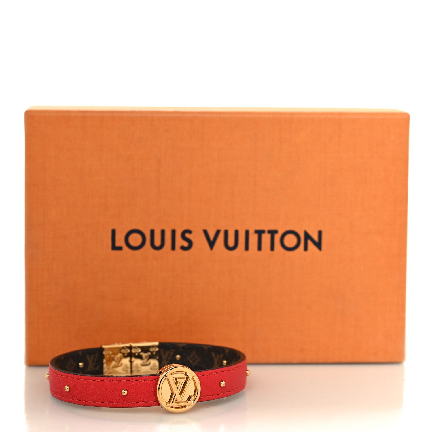 Louis Vuitton Monogram LV Circle Reversible Bracelet Red 8 of 8