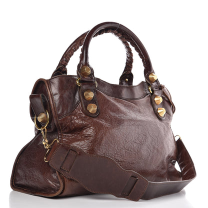 Balenciaga Agneau Giant 21 Gold Hardware City Dark Brown 3 of 17