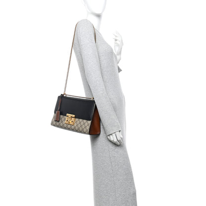 Gucci GG Supreme Monogram Calfskin Medium Padlock Shoulder Bag Beige Black Cuir 2 of 10