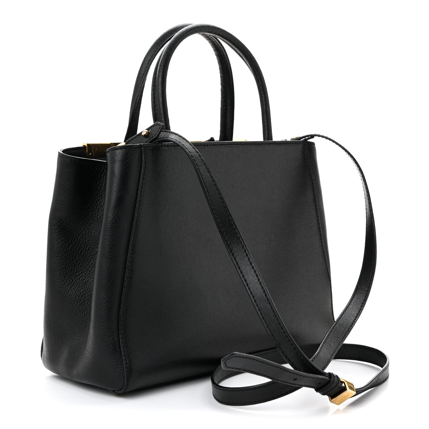 Fendi Vitello Elite Petite 2Jours Tote Black 3 of 9