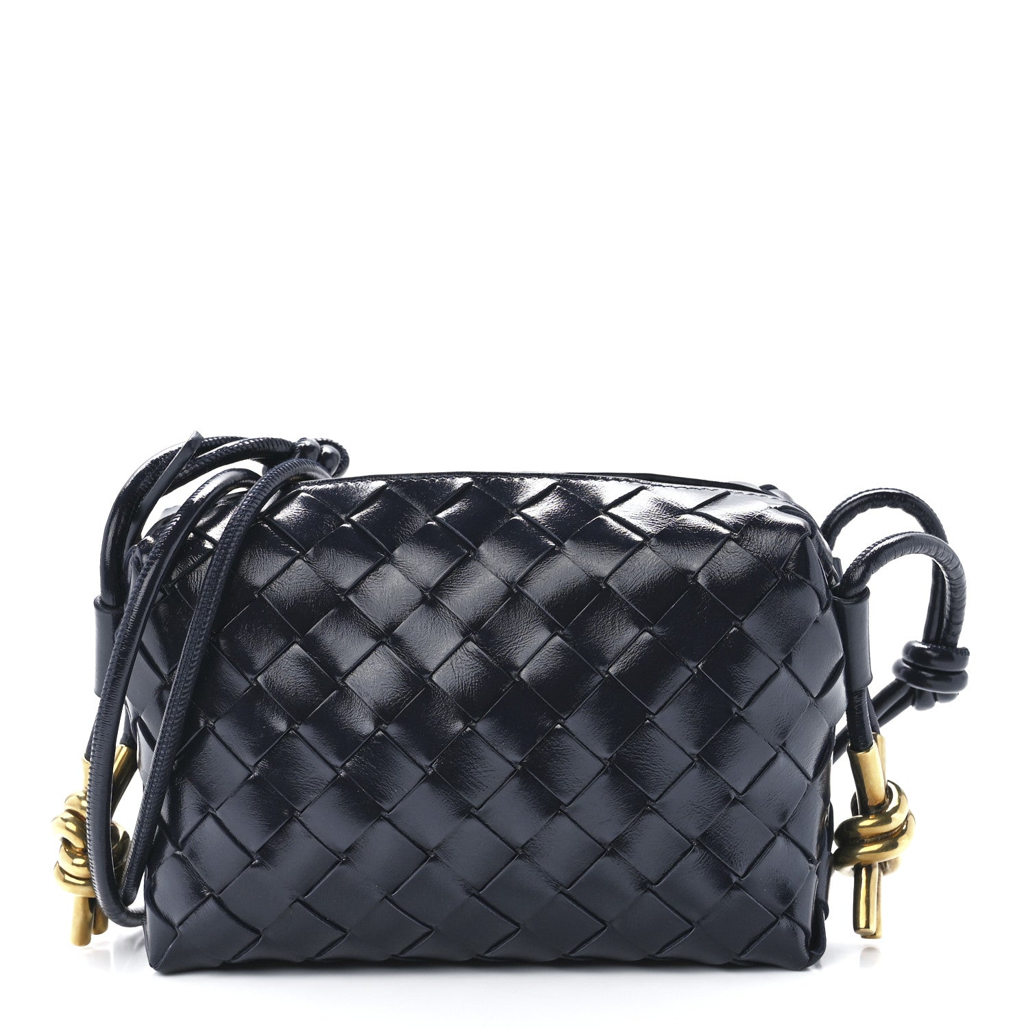 Bottega Veneta Nappa Intrecciato Metallic Knot Mini Loop Bag Space 1 of 10