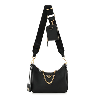 Prada Saffiano Lux Re-Edition 2005 Shoulder Bag Black 1 of 11